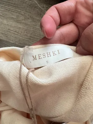 NWT Meshki Terese Off the Shoulder Maxi Dress Cream thumbnail 15