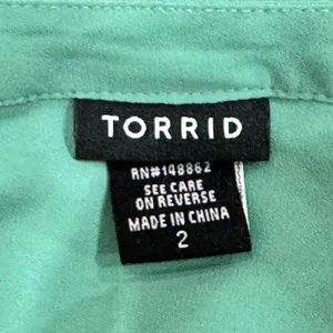 Torrid Harper Georgette Pullover 3/4 Sleeve Blue Green Blouse Plus Size 2X thumbnail 9