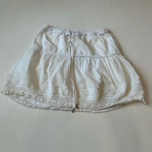 Abercrombie Lace Trim Mini Skirt White Cotton Small Boho Feminine thumbnail 2