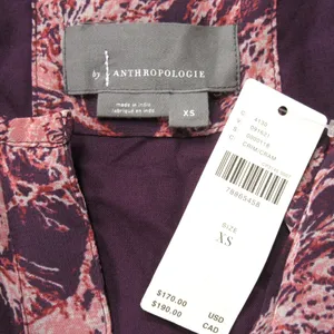 NWT by Anthropologie The Somerset Maxi in Crimson Print Chiffon Edition Dress XS thumbnail 7