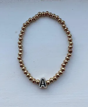 Baublebar gold beaded A bracelet thumbnail 1