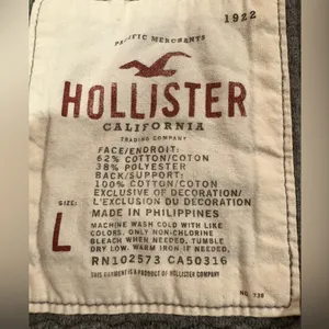 Hollister women’s grey snap front jacket  size L thumbnail 8