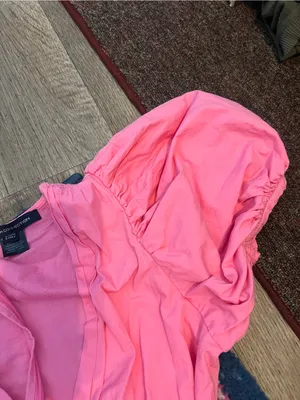 French Connection Rhodes Poplin Vneck Mini Dress Morning Glory Pink Sz 2 thumbnail 8