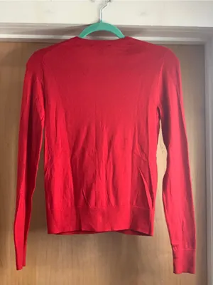 Ann Taylor Bright Red Diamond Button-Front Cardigan Size-X-Small Classic Preppy thumbnail 3