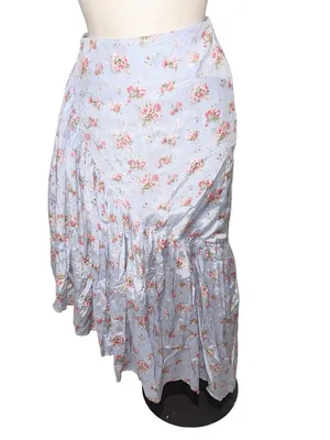 NEW Abercrombie & Fitch Asymmetrical Ruffle Maxi Skirt Cottagecore Fairy ST thumbnail 6