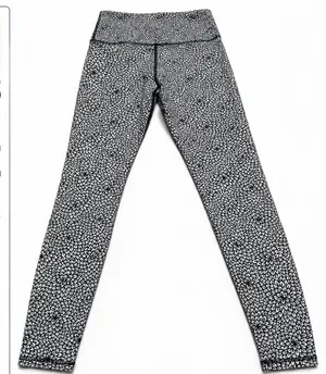 Lululemon Women's Size 4 Black and White Floral Leggings thumbnail 1
