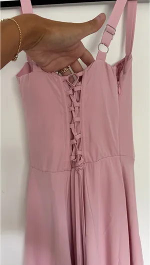 Baby Pink Corset Midi Dress thumbnail 6