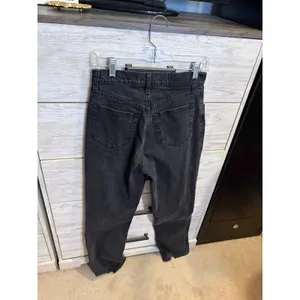 Abercrombie & Fitch 90s Straight Ultra High Rise Distressed Black Jeans 27 4R thumbnail 4