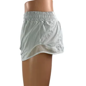 Lululemon Women's Gray High Rise Mesh Yoga Gym Athletic Running Shorts Size S thumbnail 2
