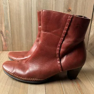 Pikolinos Brown Leather Women’s Ankle Boots w/ Moccasin‎ Stitching size 9.5 (40) thumbnail 5