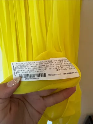 ZARA Pleated Halter Neck Sleeveless A-Line Mini Dress Yellow Sz XS thumbnail 12