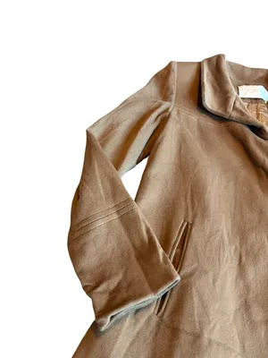 Fleurette Camel Coat Jacket Button thumbnail 4