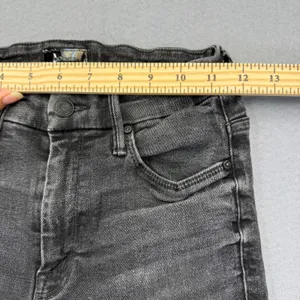 MOTHER High Waisted Looker Ankle Fray Night Hawk Skinny Jeans Gray‎ 23 READ thumbnail 5