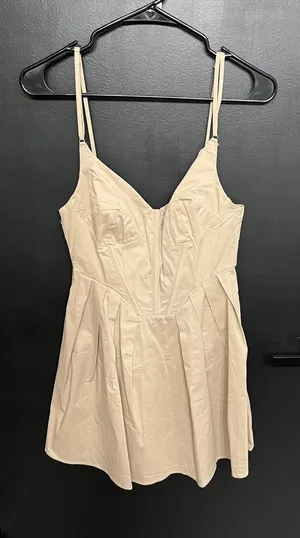Vici Tan Corset top Spaghetti Strap Fit & Flare mini Dress thumbnail 1