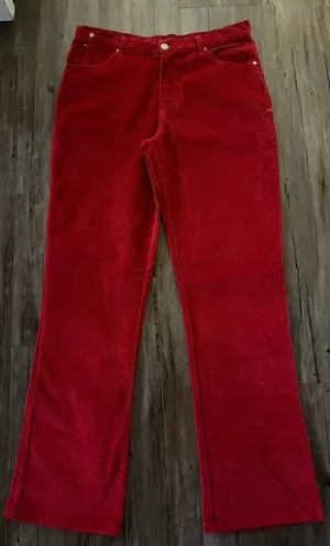 Vtg Rip Curl Girl Womens 7 Red Low Rise Corduroy Flare Pants thumbnail 1
