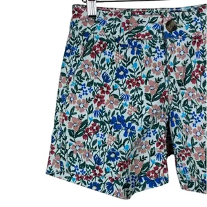 American Eagle Super Stretch Floral Print Shorts Multi-Color Boho Size 0 thumbnail 3