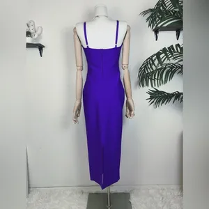 Elliatt Rosemaire Bandage Bodycon Midi Dress Purple Size Small NWT thumbnail 4