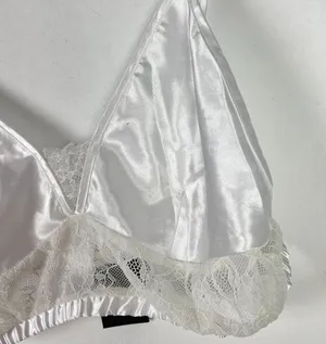 NWT Frederick's of Hollywood Delphine Satin Cropped Cami White Size Medium M T24 thumbnail 5