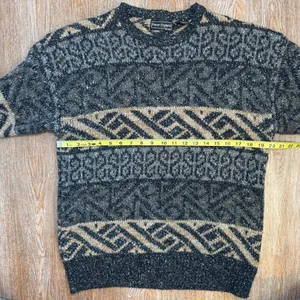Peter England Sweater Mens Medium M Geometric Aztec Grandpa 90s Wool Blend VTG thumbnail 4