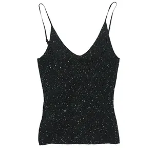 White Fox Boutique Black Sparkle Sequin Cami thumbnail 2