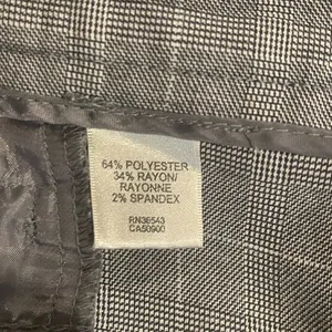 Van Heusen gray white plaid slacks trousers dress pants stretch woman’s sz 10 thumbnail 3