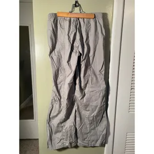 Divided H&M Women's Size 6 Wide Leg Baggy Utility Cargo Pants Light Gray Grunge thumbnail 7