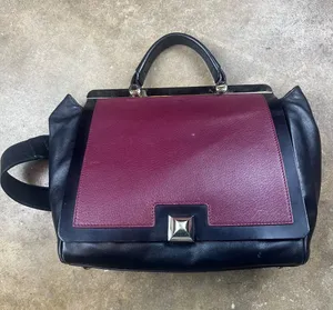 Furla Cortina Shoulder/Tote Bag in Burgandy and black thumbnail 1