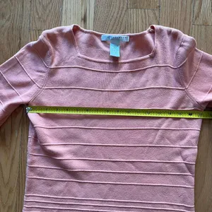 Vintage Geoffrey Beene Pink Striped Cotton 3/4 Sleeve Sweater Pastel Size M thumbnail 5