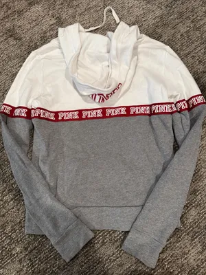 PINK Victoria's Secret OU Colorblock Hoodie - size XS. thumbnail 4