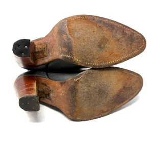 Frye Size 7 Heeled Cowboy Boots Women's Western Black‎ Made in USA Leather thumbnail 9