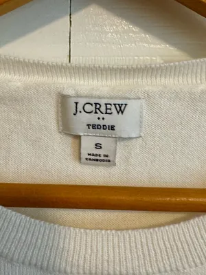 J. Crew Embroidered Fruit Teddie Sweater Size S thumbnail 8