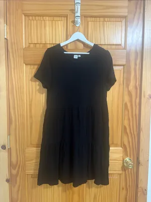 GAP Size Medium Black Bohemian Casual Swing Dress New Without Tags thumbnail 2