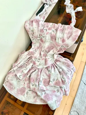 Y2k Pink Floral Ruffle Mini Dress 🌸 thumbnail 2