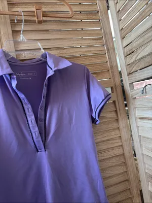 Lady Hagen Lavender Polo With Trim Small thumbnail 2