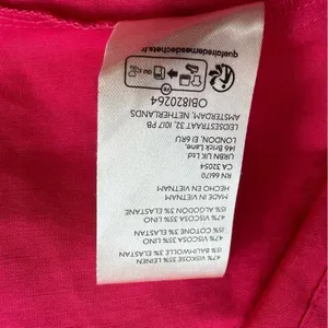 NWT By Anthropologie One-Shoulder Ruffle Linen Column Midi Dress pink‎ sz XL thumbnail 6