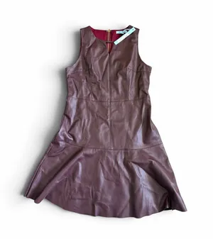 She + Sky Sleeveless Faux Leather Mini Dress thumbnail 1