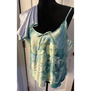 Vintage Petra Fashions 2 piece Lingerie Set Cami & Shorts Satin Pajamas Sz.Large thumbnail 2
