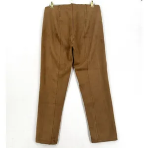 Rafaella Comfort Faux Suede Pants Women L Brown High Rise Straight Leg Stretch thumbnail 2