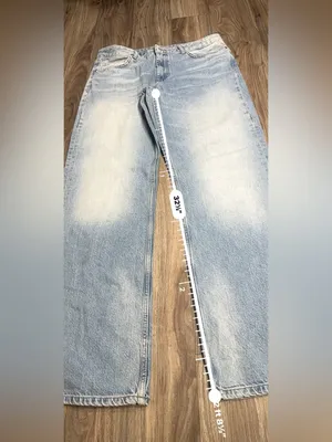Zara Light Blue Straight Leg Jeans for Women thumbnail 6