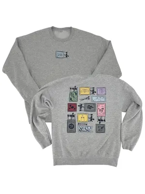 Taylor Swift Eras Tour Sweatshirt Matchbox Graphic Gray Crewneck Swiftie Medium thumbnail 3