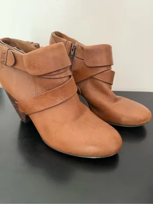 Anthropologie Schuler & Sons Philadelphia genuine leather ankle booties size 10 thumbnail 2