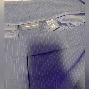 New York and Co. Blue pin striped Straight Leg Pants. thumbnail 6
