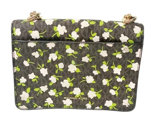 MICHAEL KORS Large Jade Shoulder Crossbody Bag in Floral Logo Canvas‎ thumbnail 1