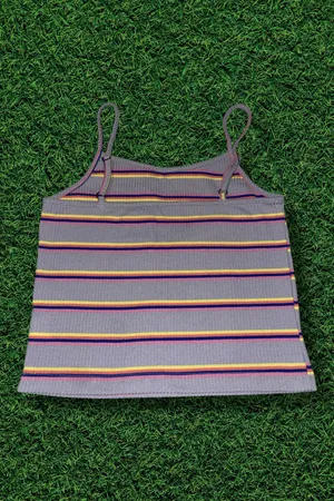 Striped Tank Top Purple Size L thumbnail 2