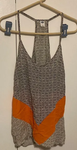Old Navy Geometric Pattern Racerback Spaghetti Strap Tank Top Women’s Medium thumbnail 1