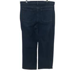 Old Navy Extra High Rise Sky Hi Wide Leg Blue Jeans Woman’s 18 thumbnail 4