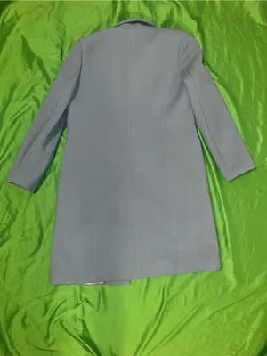 J. Crew Powder Blue Wool Blend Long Trench Coat size 8 thumbnail 2