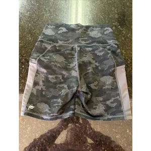 Fabletics Powerhold Biker Shorts Sz S Gray Camo Pockets Gym Workout Shorts thumbnail 3