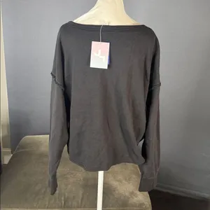 Women’s Joy Lab Black Cinch Front V-Neck Long Sleeve Casual Sweater Size L NWT thumbnail 3