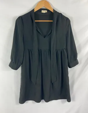 Pins and Needles Anthropologie Tie Neck Tunic Size Small thumbnail 1